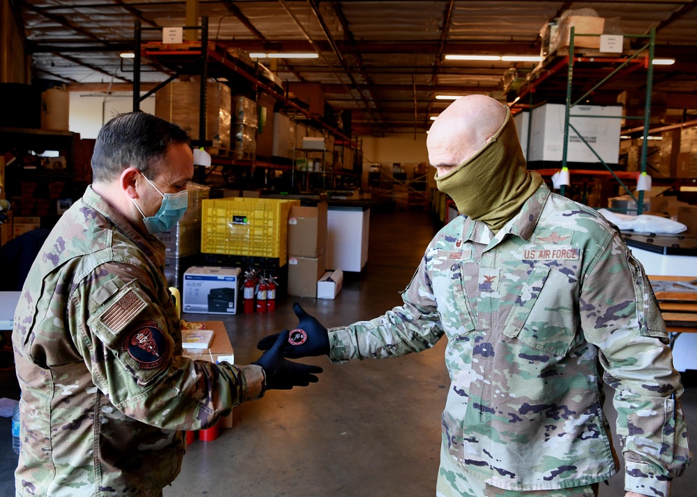 Joint Task Force 115 leadership team visits Cal EMSA and Sacramento Food Bank