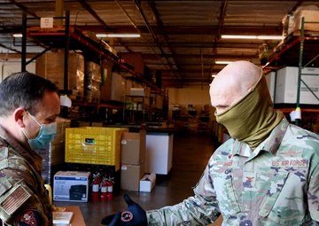 Joint Task Force 115 leadership team visits Cal EMSA and Sacramento Food Bank