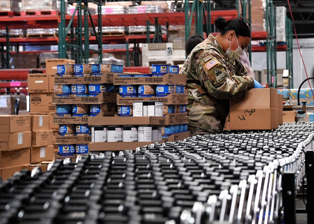 Joint Task Force 115 leadership team visits Cal EMSA and Sacramento Food Bank
