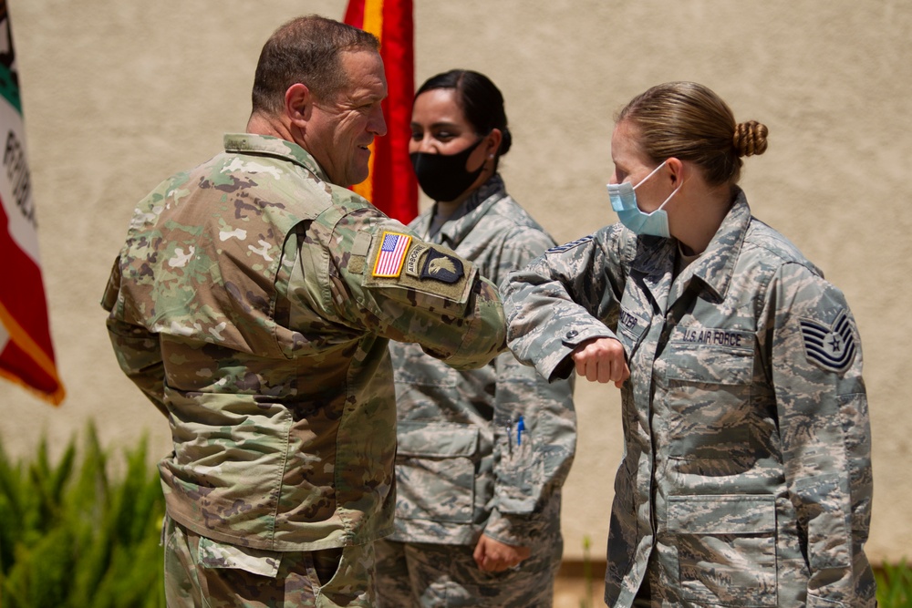 Adjutant General reenlists Airmen at 163d Attack Wing