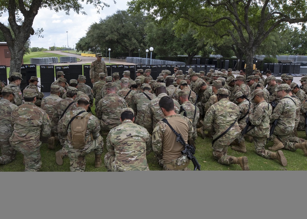 Texas Army National Guard Soldiers prepare to assist in Houston’s civil unrest