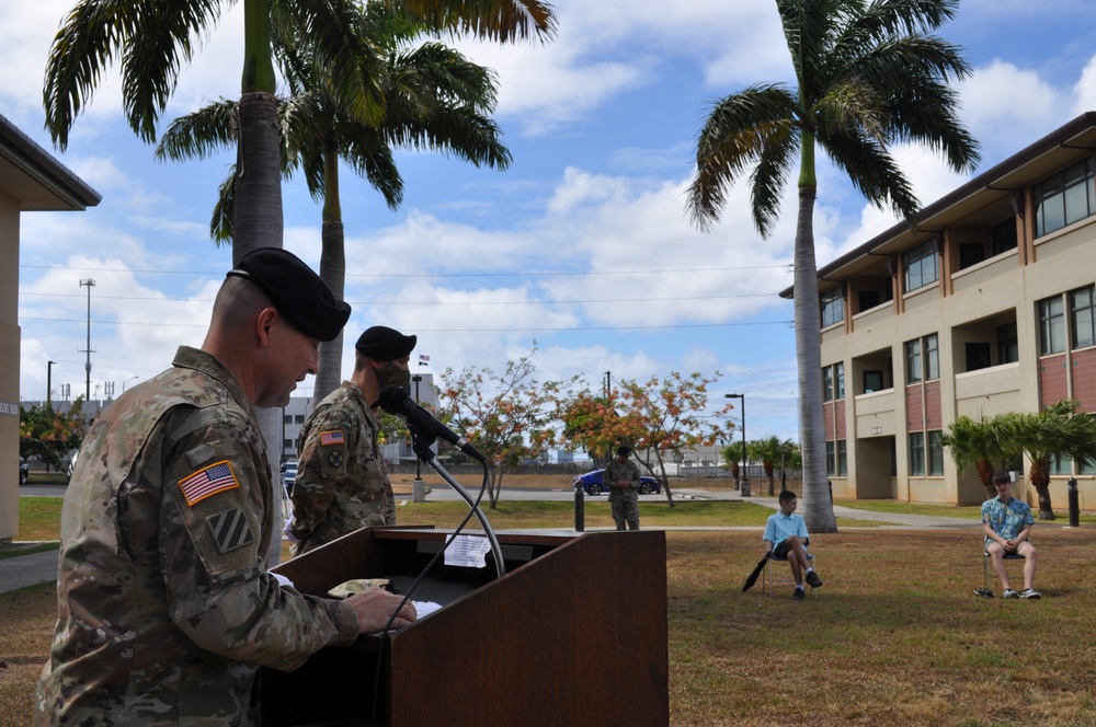 9th Mission Support Command, Theater Support Group Conducts Change of Command while complying to COVID-19 guidelines