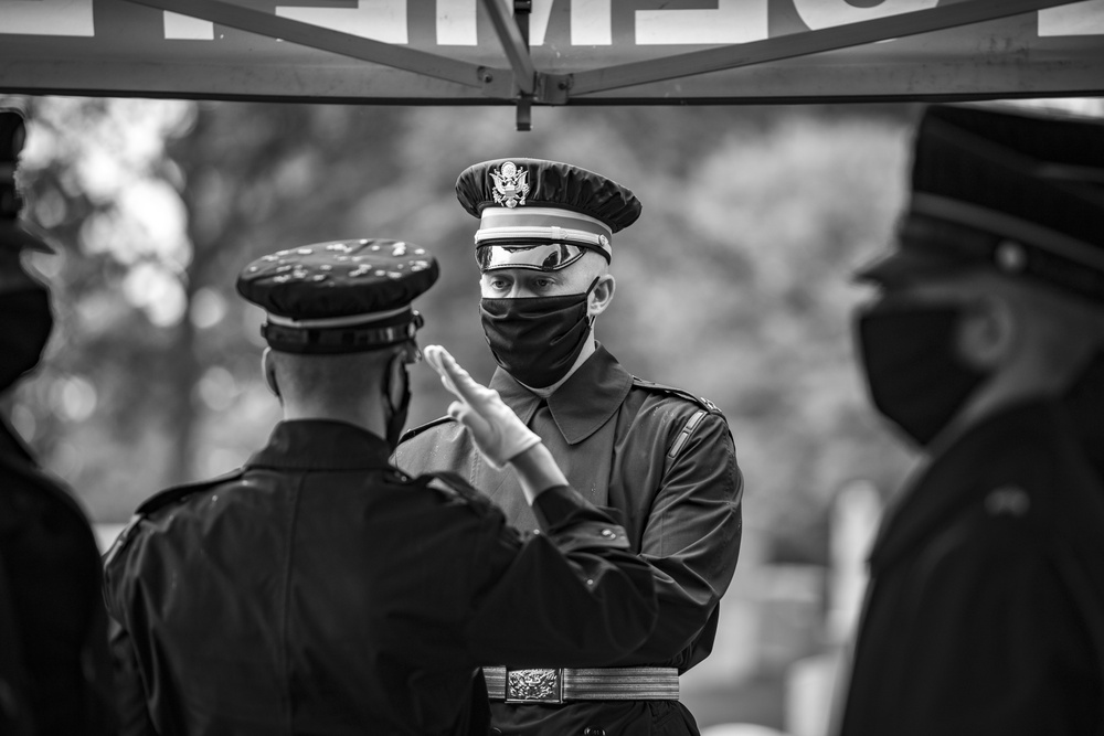 Modified Military Funeral Honors are Conducted for U.S. Army Air Forces 1st Lt. Cicero Sprinkle Jr.