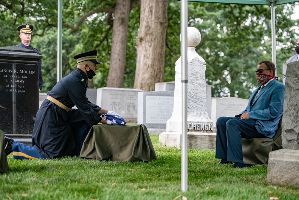 Modified Military Funeral Honors are Conducted for U.S. Army Air Forces 1st Lt. Cicero Sprinkle Jr.