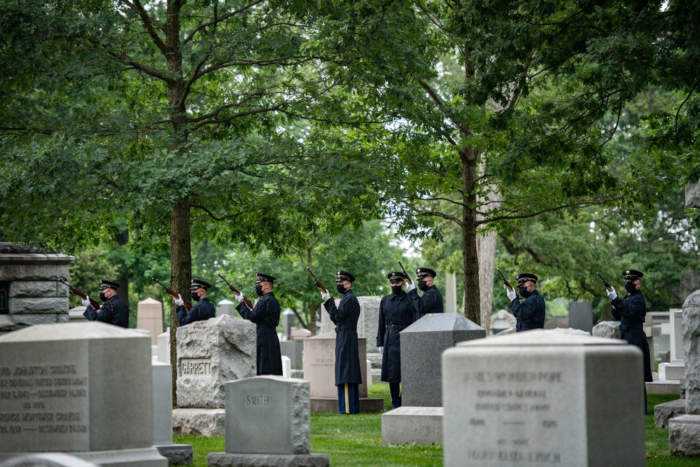 Modified Military Funeral Honors are Conducted for U.S. Army Air Forces 1st Lt. Cicero Sprinkle Jr.