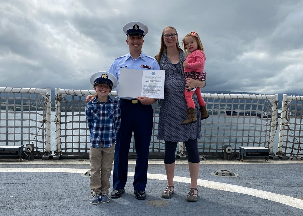 Port Angeles Coast Guardsman recognized as Enlisted Person of the Year for the Coast Guard, meritoriously advanced to Chief Petty Officer