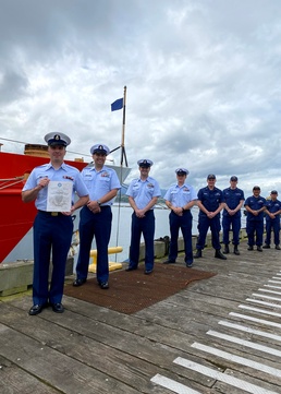 Port Angeles Coast Guardsman recognized as Enlisted Person of the Year for the Coast Guard, meritoriously advanced to Chief Petty Officer