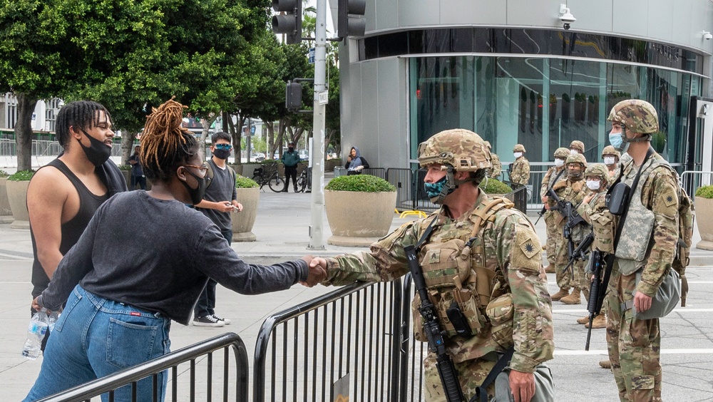 Cal Guard supports peaceful protest in Los Angeles