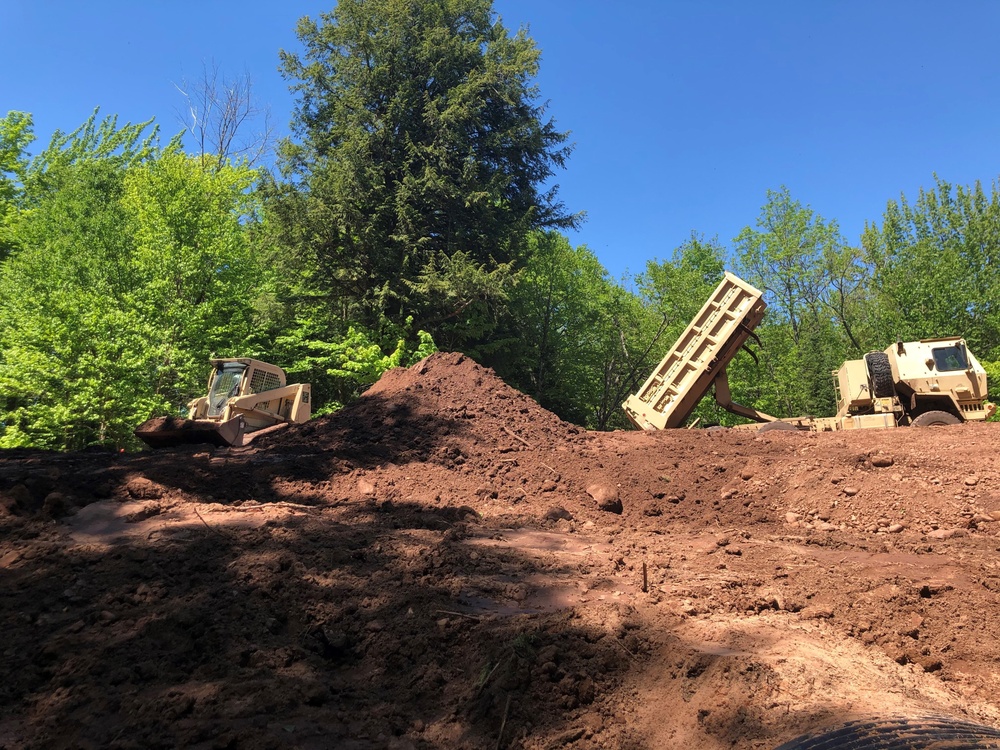 Michigan National Guard and Department of Natural Resources perform infrastructure improvements at Porcupine Mountains Wilderness State Park in Ontonagon County