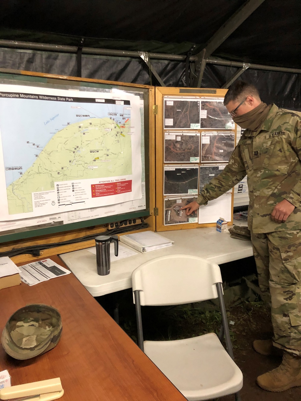 Michigan National Guard and Department of Natural Resources perform infrastructure improvements at Porcupine Mountains Wilderness State Park in Ontonagon County