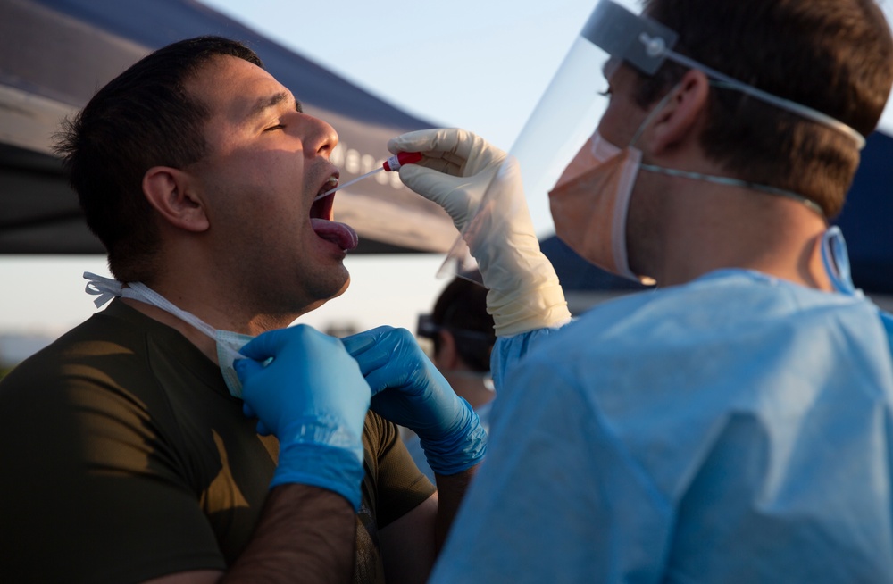 Testing, Testing - U.S. Marines receive COVID-19 test
