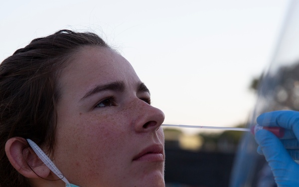 Testing, Testing - U.S. Marines receive COVID-19 test