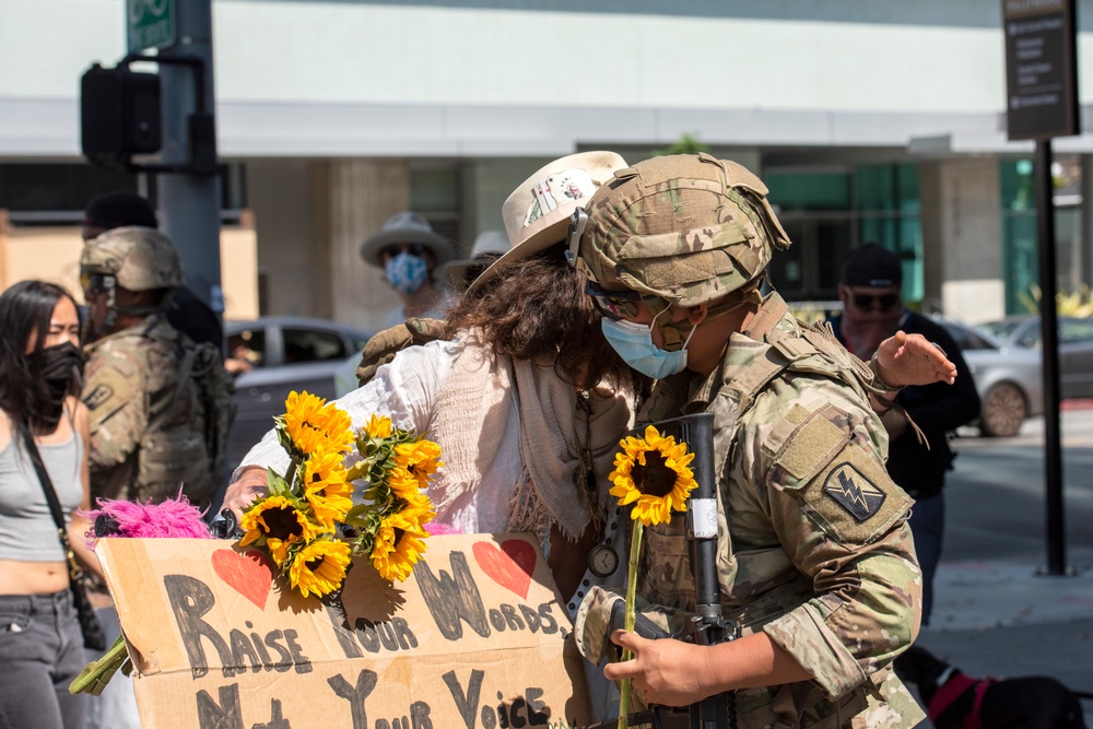 Cal Guard supports Los Angeles during activation