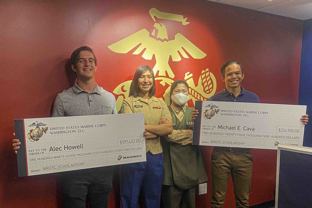 Best friends receive NROTC scholarship together