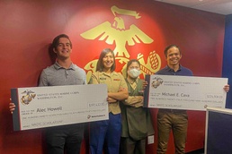 Best friends receive NROTC scholarship together