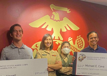 Best friends receive NROTC scholarship together