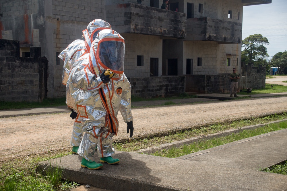Close Encounters: Marines with the 31st MEU conduct scenarios to hone their CBRN skills