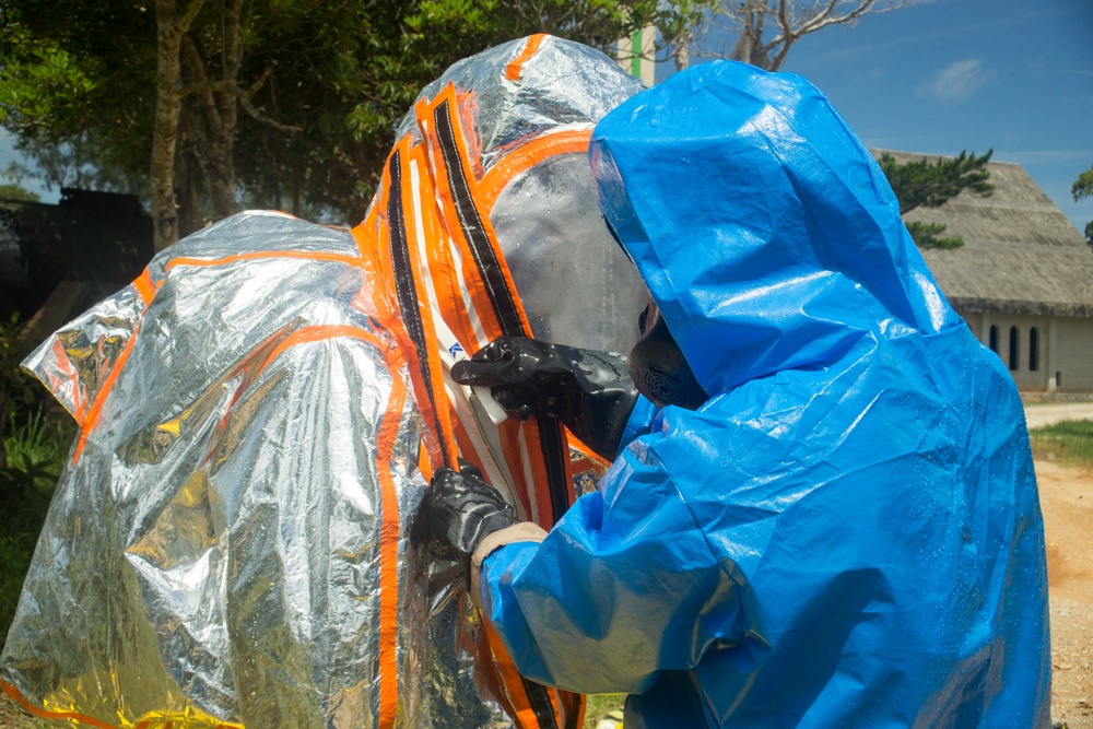 Close Encounters: Marines with the 31st MEU conduct scenarios to hone their CBRN skills