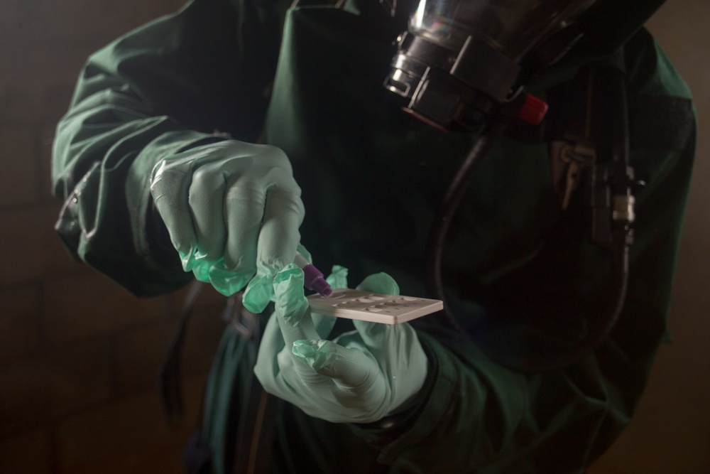 Close Encounters: Marines with the 31st MEU conduct scenarios to hone their CBRN skills