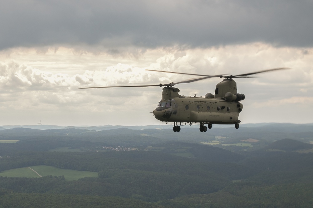 12th CAB conducts air assault training at Hohenfels Training Area.