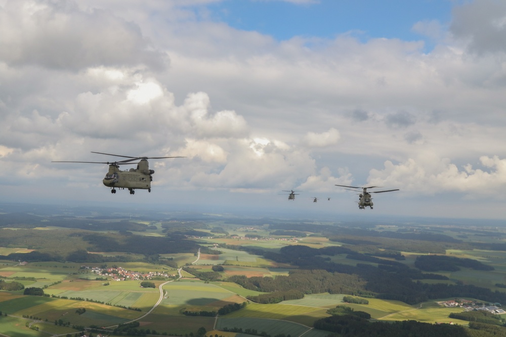 12th CAB conducts air assault training at Hohenfels Training Area.