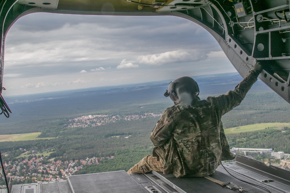 12th CAB conducts air assault training at Hohenfels Training Area.