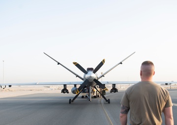 386th EAMXS Airmen maintain, launch and recover Reapers