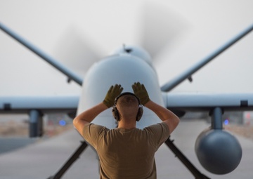 386th EAMXS Airmen maintain, launch and recover Reapers