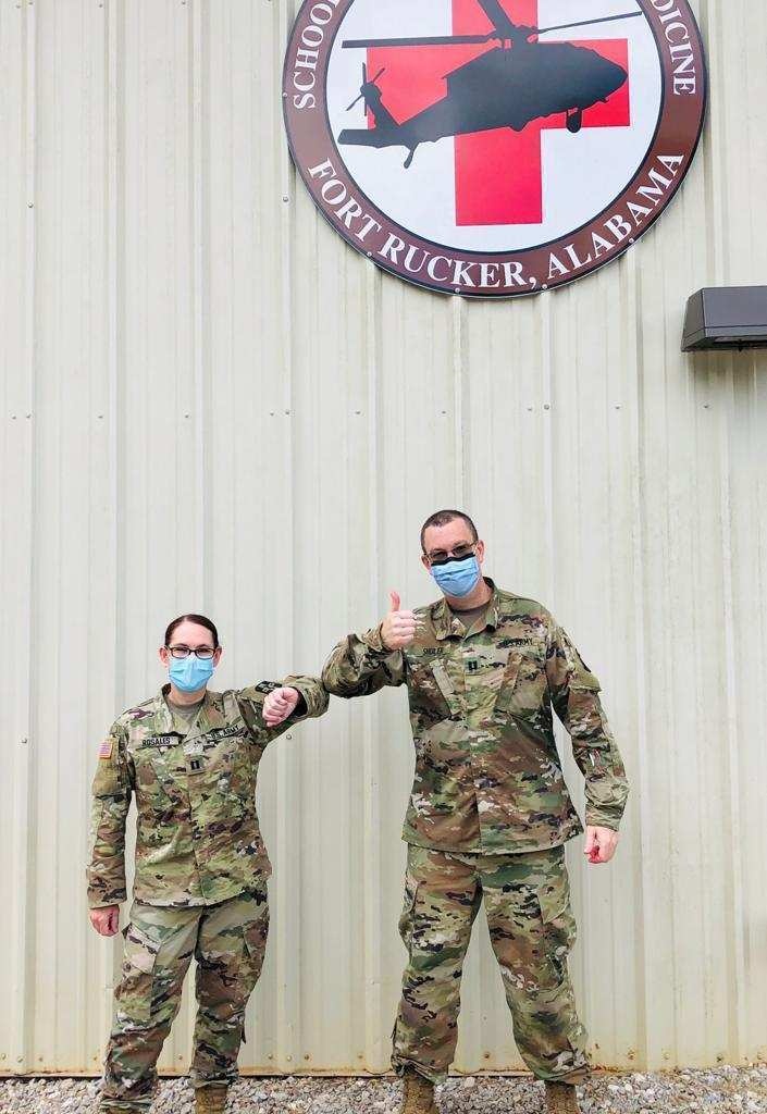 Blackhawk, Black Out, and Dunk Tank- two Army Reserve Soldiers complete Flight Nurse training