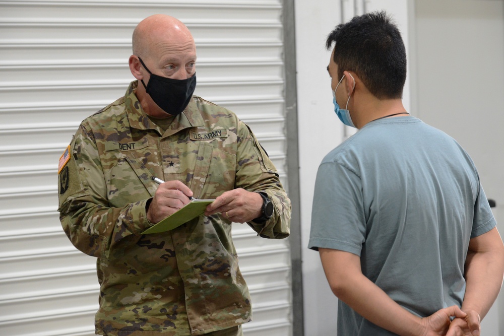 Brig. Gen. Daniel Dent visits SODO Food bank