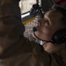 A U.S. Air Force KC-135 aircrew assigned to the 28th Expeditionary Air Refueling Squadron conducts an aerial refueling mission