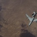 A U.S. Air Force KC-135 aircrew assigned to the 28th Expeditionary Air Refueling Squadron conducts an aerial refueling mission