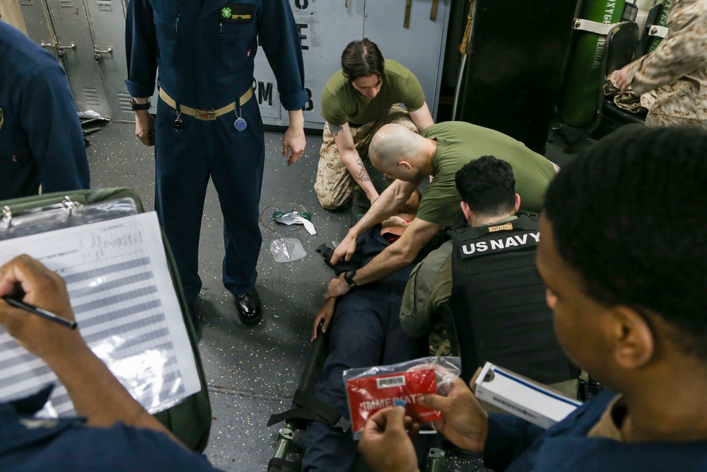 Sailors maintain medical readiness aboard USS Bataan