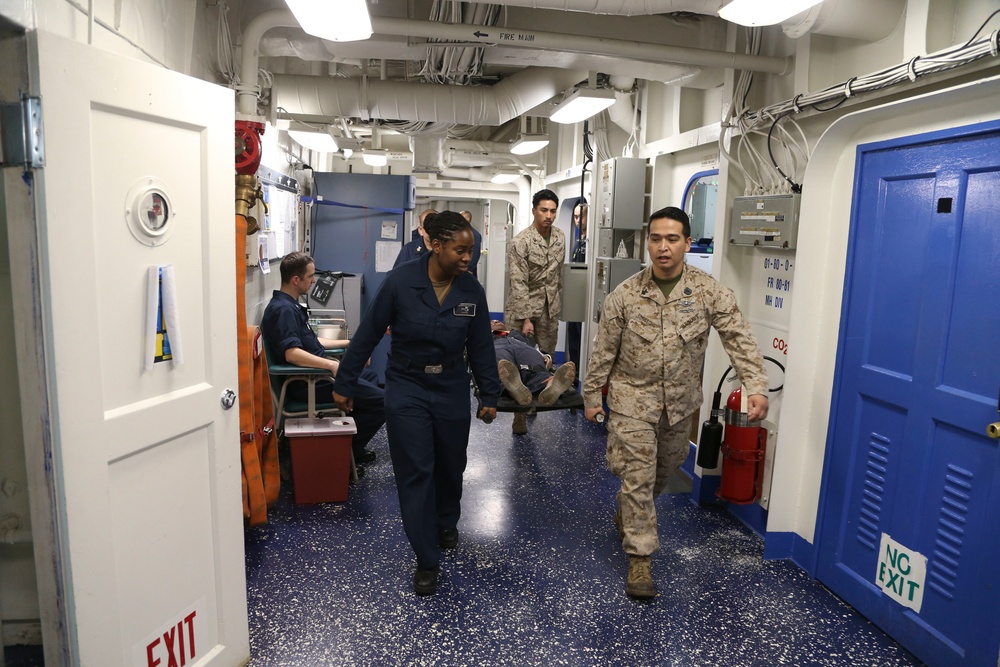 Sailors maintain medical readiness aboard USS Bataan