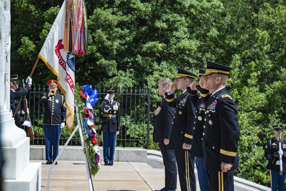 Army Full Honors Wreath-Laying Ceremony at the Tomb of the Unknown Soldier in Honor of the 245th Birthday of the U.S. Army