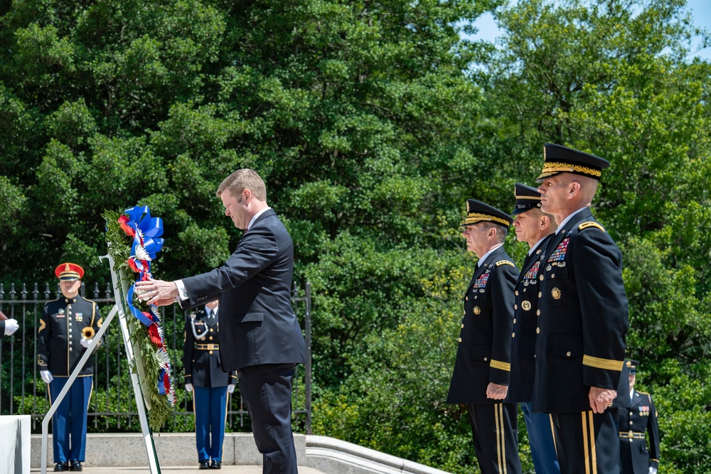 Army Full Honors Wreath-Laying Ceremony at the Tomb of the Unknown Soldier in Honor of the 245th Birthday of the U.S. Army