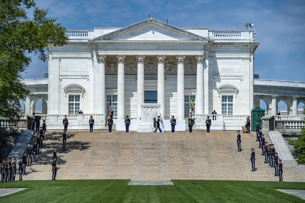 Army Full Honors Wreath-Laying Ceremony at the Tomb of the Unknown Soldier in Honor of the 245th Birthday of the U.S. Army