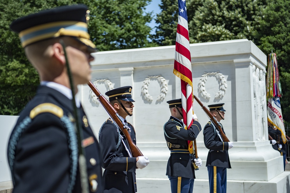 Army Full Honors Wreath-Laying Ceremony at the Tomb of the Unknown Soldier in Honor of the 245th Birthday of the U.S. Army