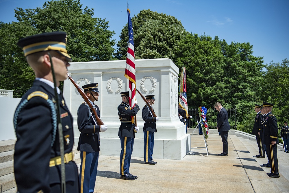 Army Full Honors Wreath-Laying Ceremony at the Tomb of the Unknown Soldier in Honor of the 245th Birthday of the U.S. Army