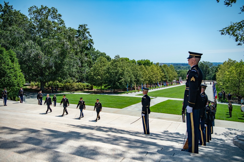 Army Full Honors Wreath-Laying Ceremony at the Tomb of the Unknown Soldier in Honor of the 245th Birthday of the U.S. Army