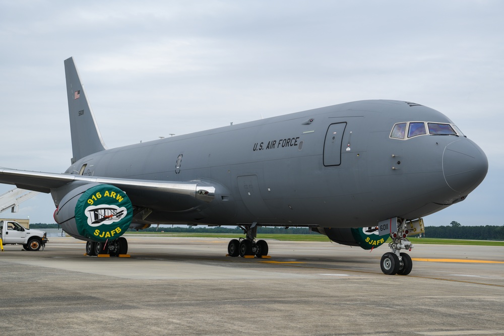 First KC-46 Pegasus lands at Seymour Johnson