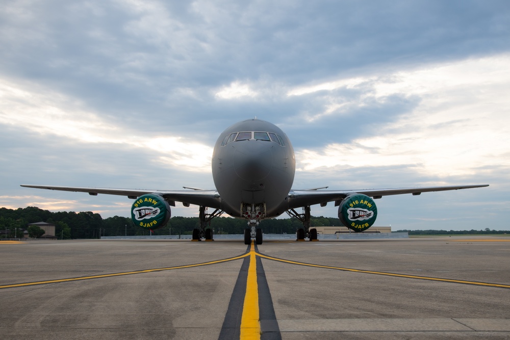 First KC-46 Pegasus lands at Seymour Johnson