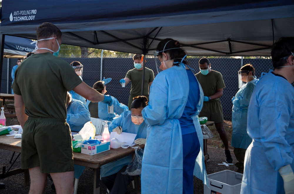 Testing, Testing - U.S. Marines receive COVID-19 test