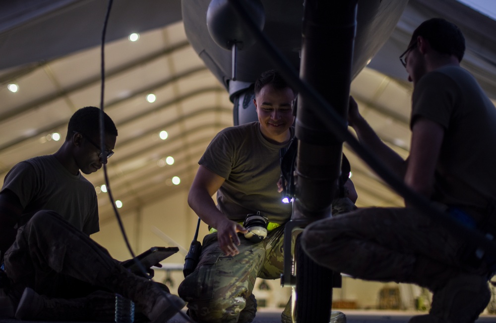 386th EAMXS Airmen maintain, launch and recover Reapers