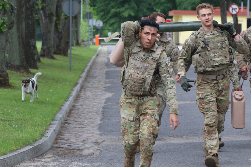 U.K., U.S., Romanian and Croatian Soldiers compete for the title of best squad
