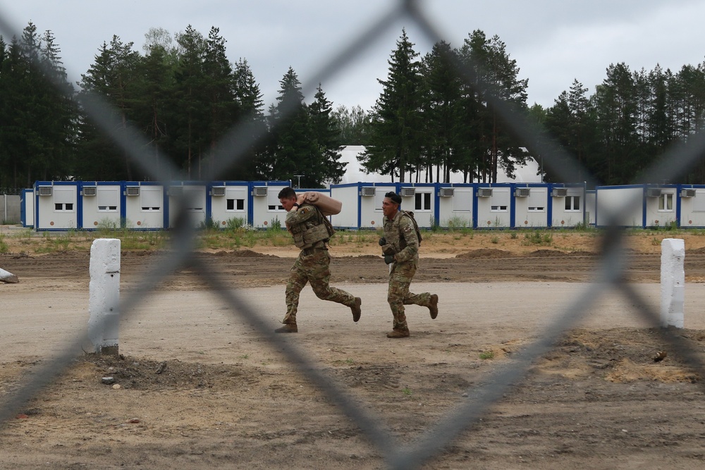 U.K., U.S., Romanian and Croatian Soldiers compete for the title of best squad