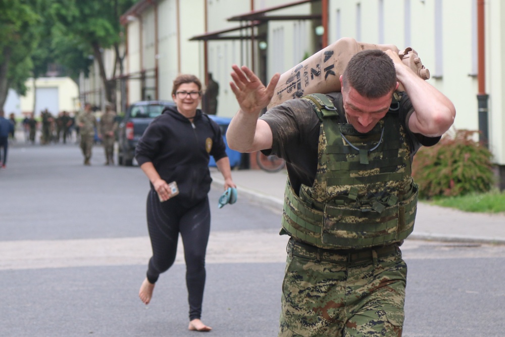 U.K., U.S., Romanian and Croatian Soldiers compete for the title of best squad