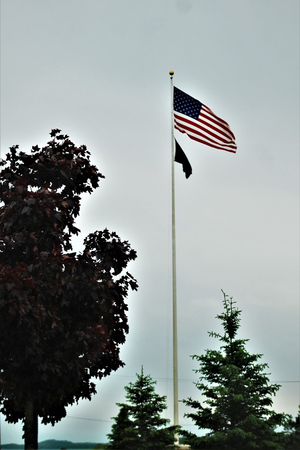 American Flag and Fort McCoy