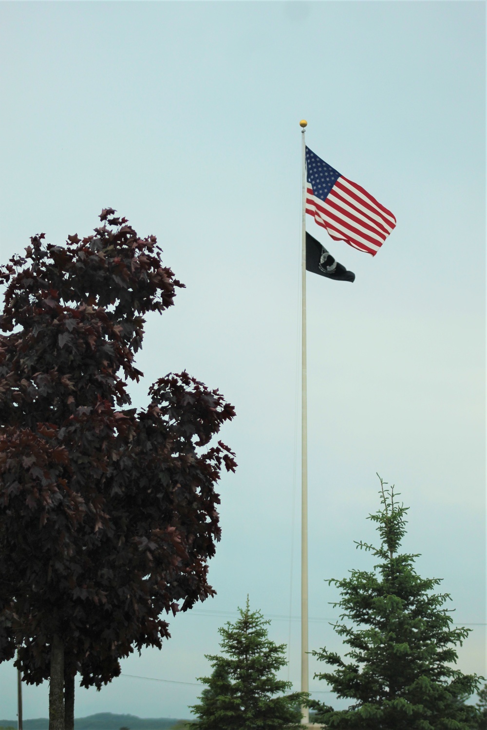 American Flag and Fort McCoy