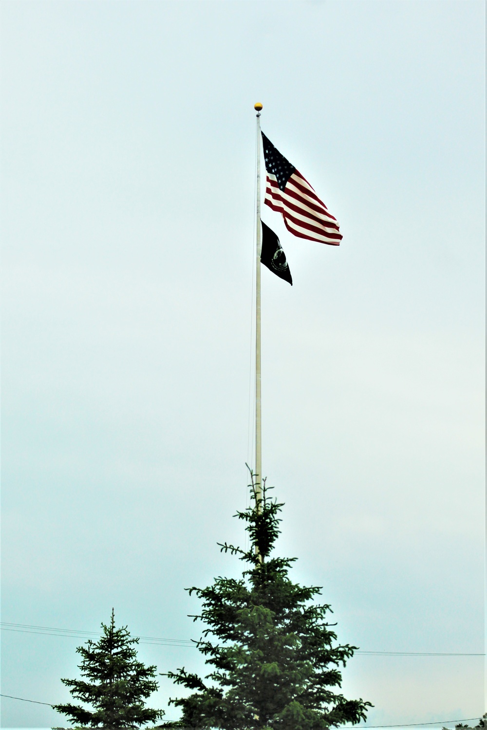 American Flag and Fort McCoy
